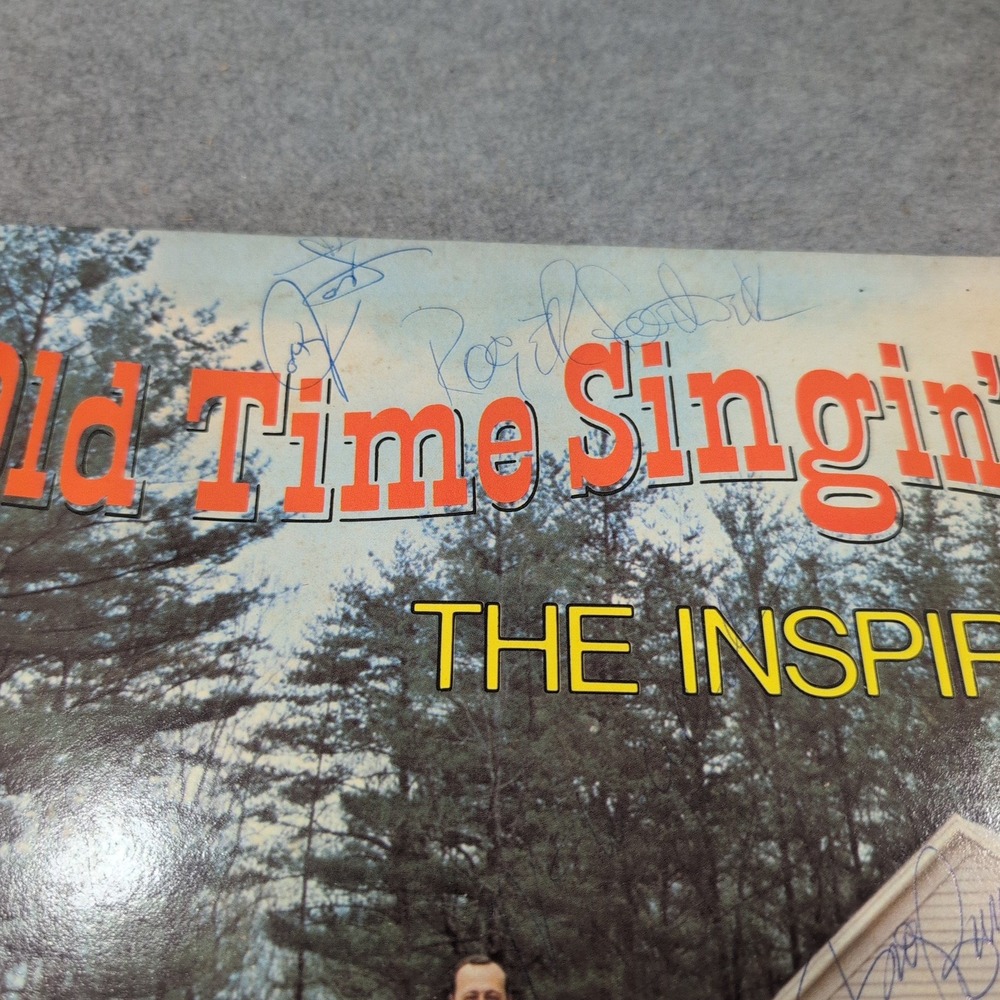 The Inspirations Old Time Singin' Vinyl LP Signed Canaan Records CAS-9718 - Picture 3 of 4